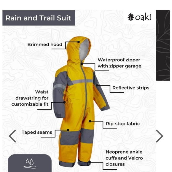 OAKI 2T rain suit BOY or GIRL 2T - Picture 3 of 5